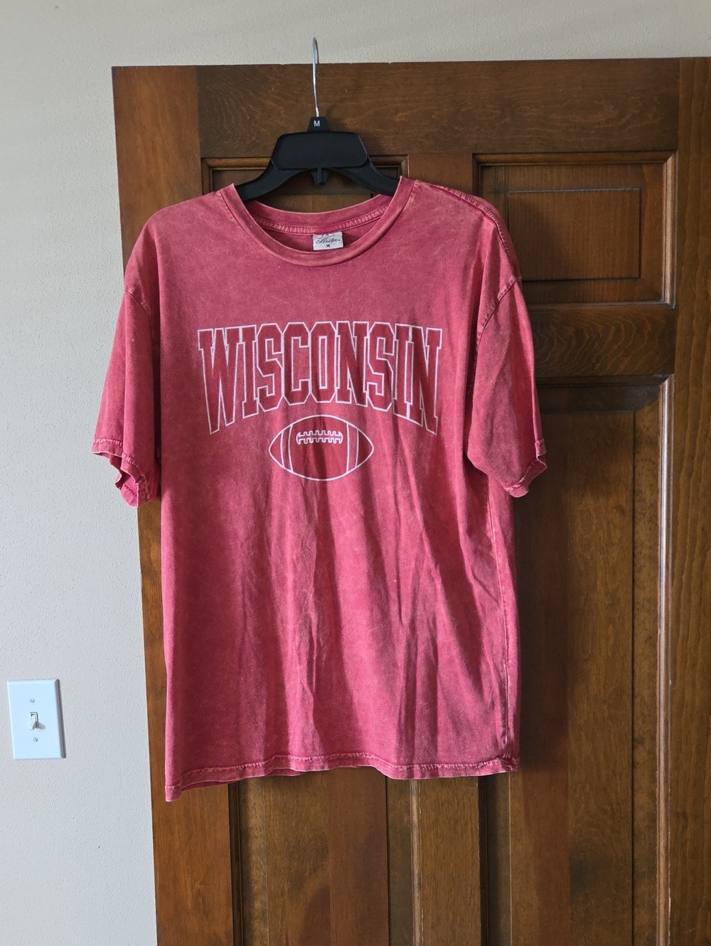 Wisconsin Vintage-Style Red Graphic T-Shirt